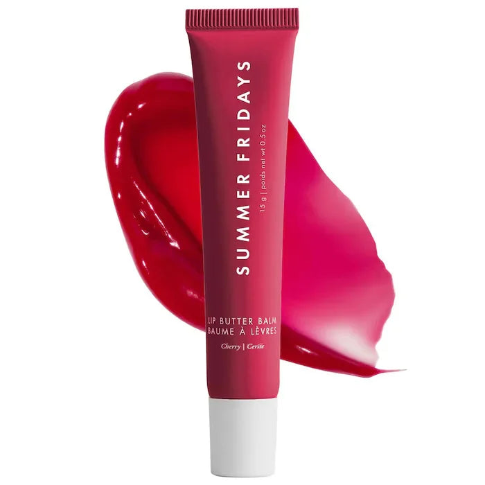 Cherry-scented and flavored lip balm